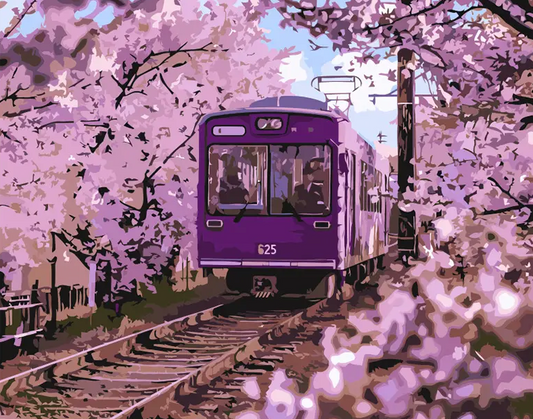 Paint by Number - Cherry Blossom Express