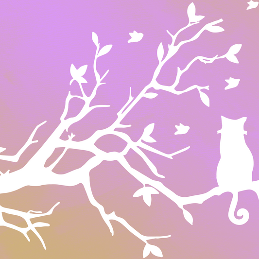 Peel Painting - Cat on a Branch
