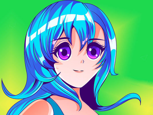 Diamond Painting - Anime - Girl with the Blue Hair