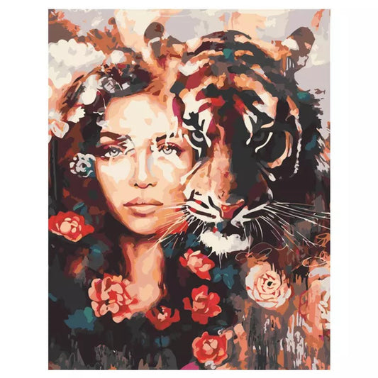 Paint by Number - Flowery Tiger